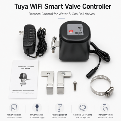 Tuya Smart Valve Controller for Water & Gas Ball Valves