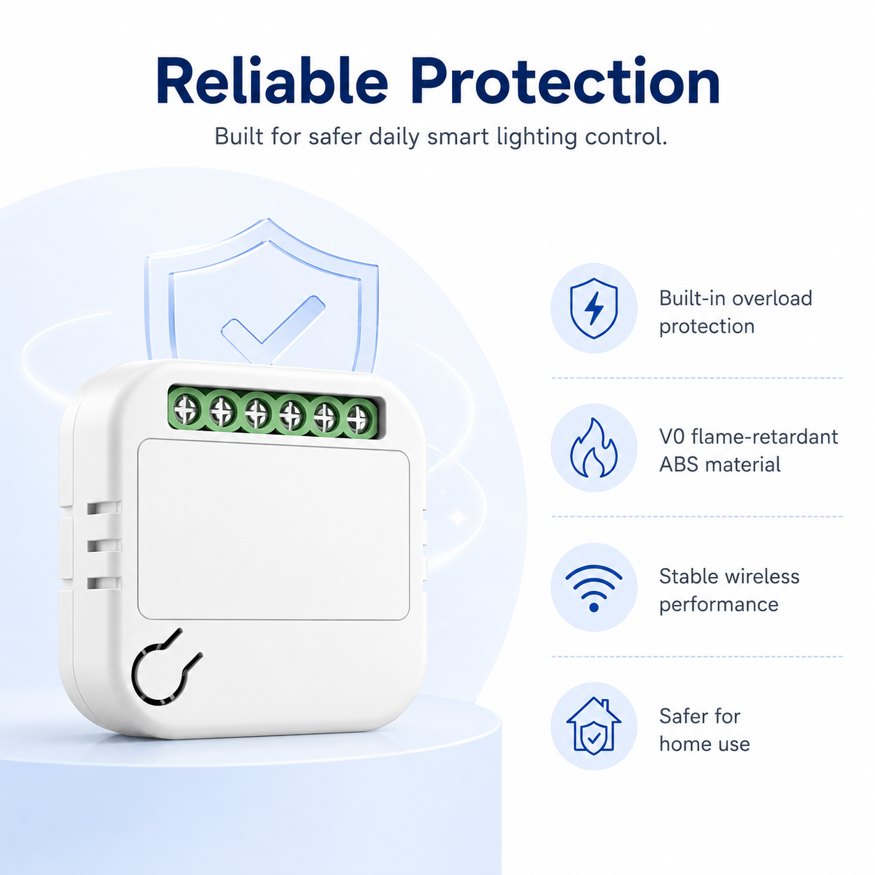 Reliable Protection Tuya WiFi Mini Switch Module Reliable Protection