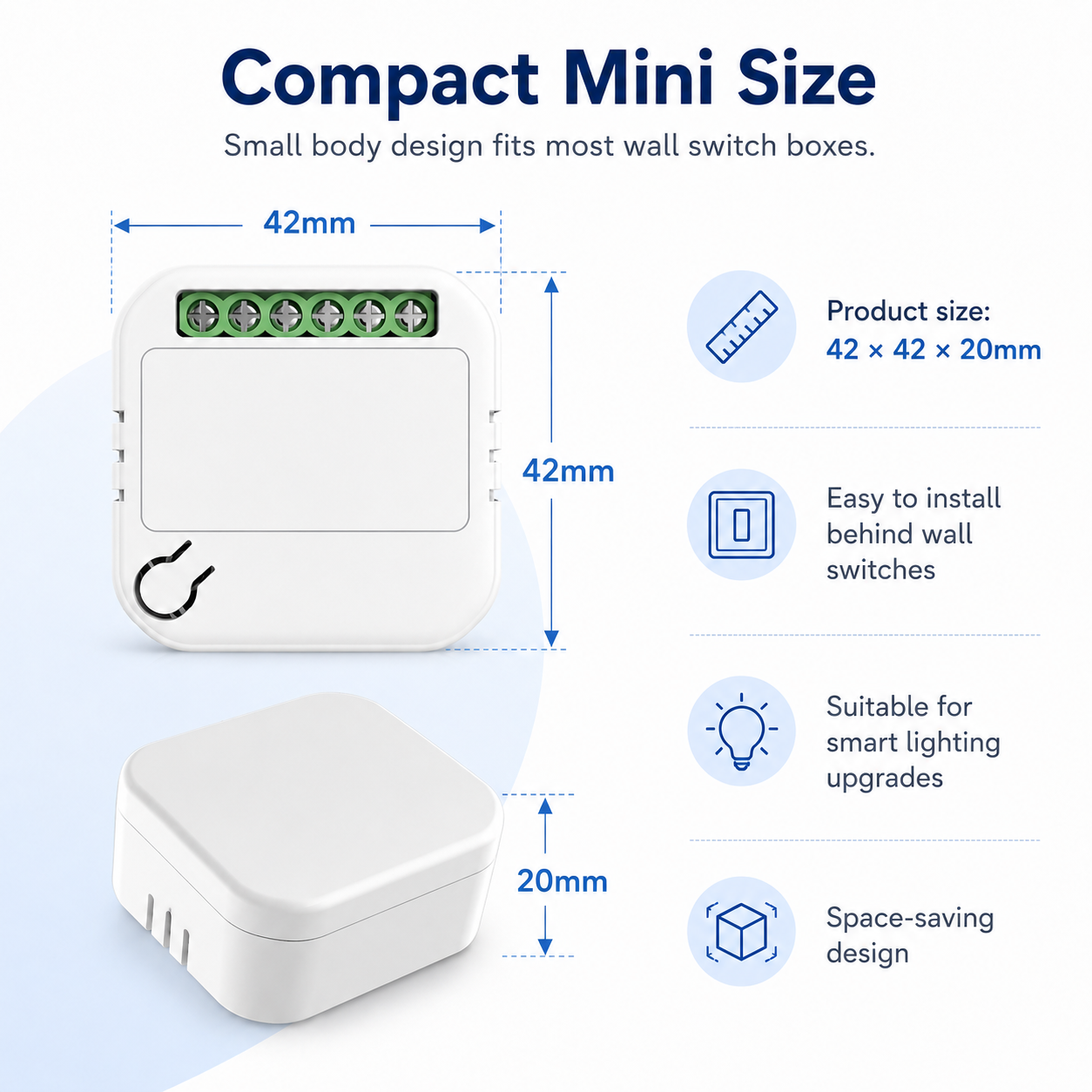 Compact Mini Size Tuya WiFi Mini Switch Module Compact Mini Size