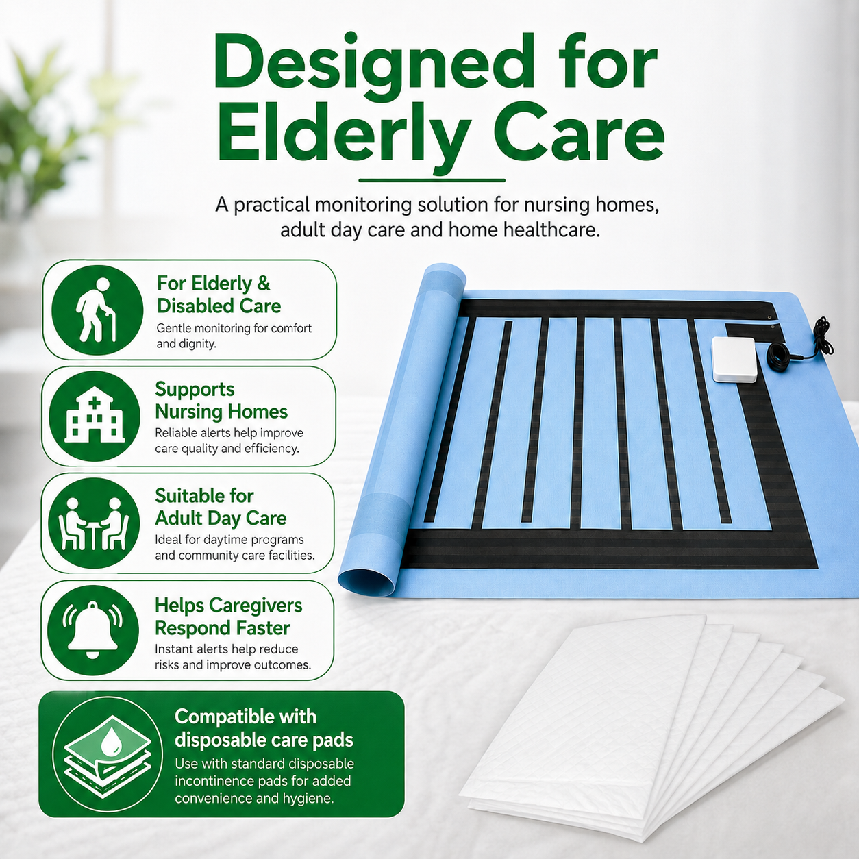 Designed for Elderly Care Urine Leakage Detector for Nursing Homes and Elderly Care